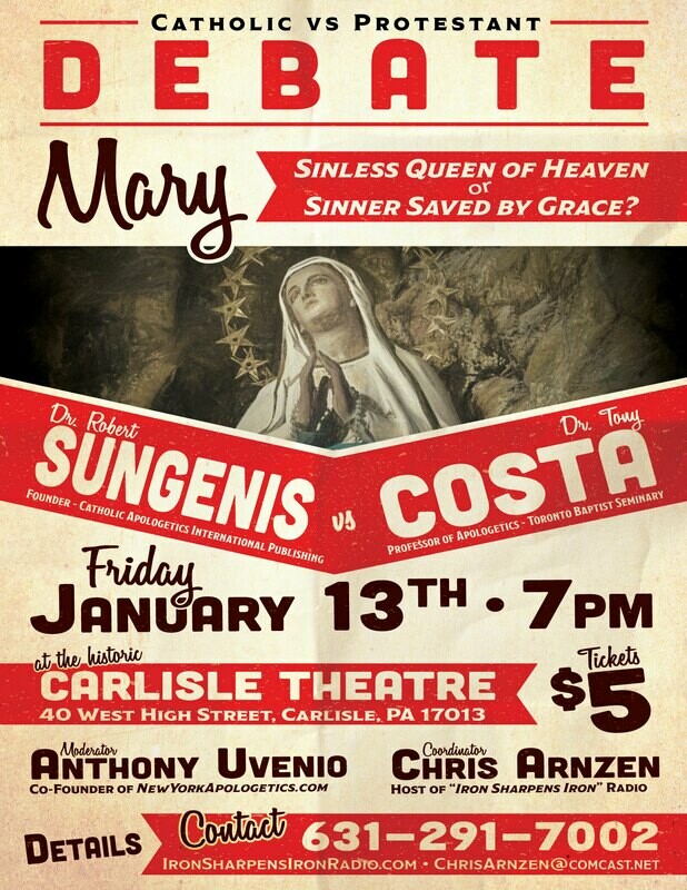 DEBATE: Mary: Queen of Heaven or Sinner Saved by Grace?, versus Dr. Tony Costa (Toronto Baptist Seminary)