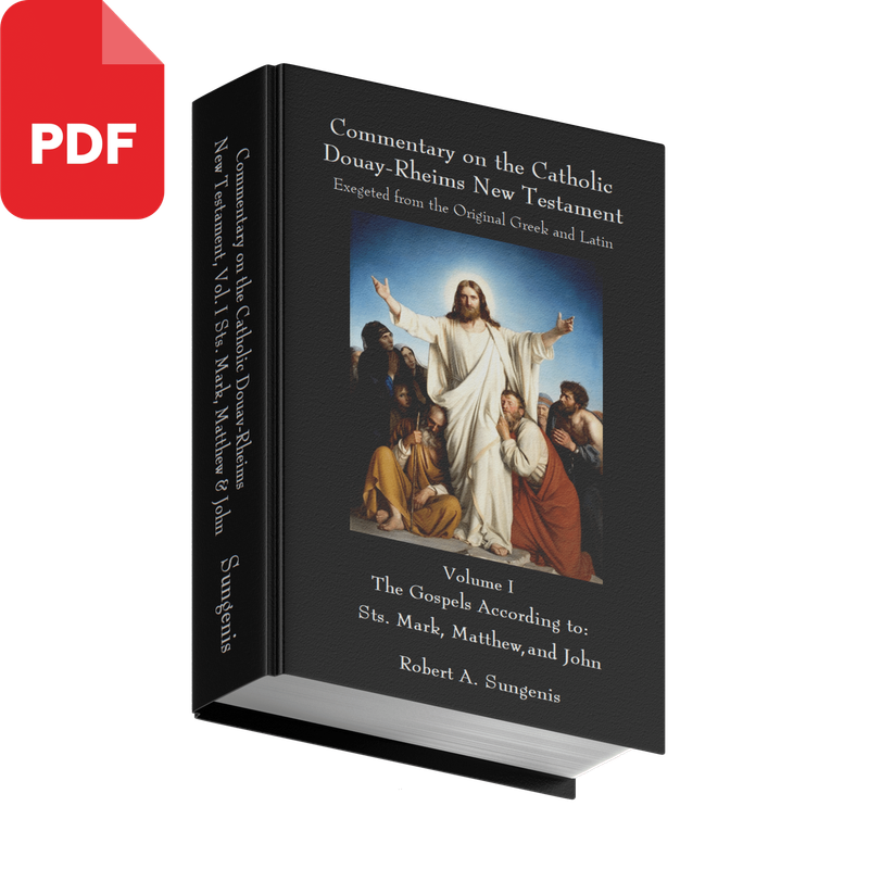 Commentary on the Catholic Douay-Rheims New Testament Exegeted from the Original Greek and Latin - Volume 1 - Gospels of Sts. Mark, Matthew, & John