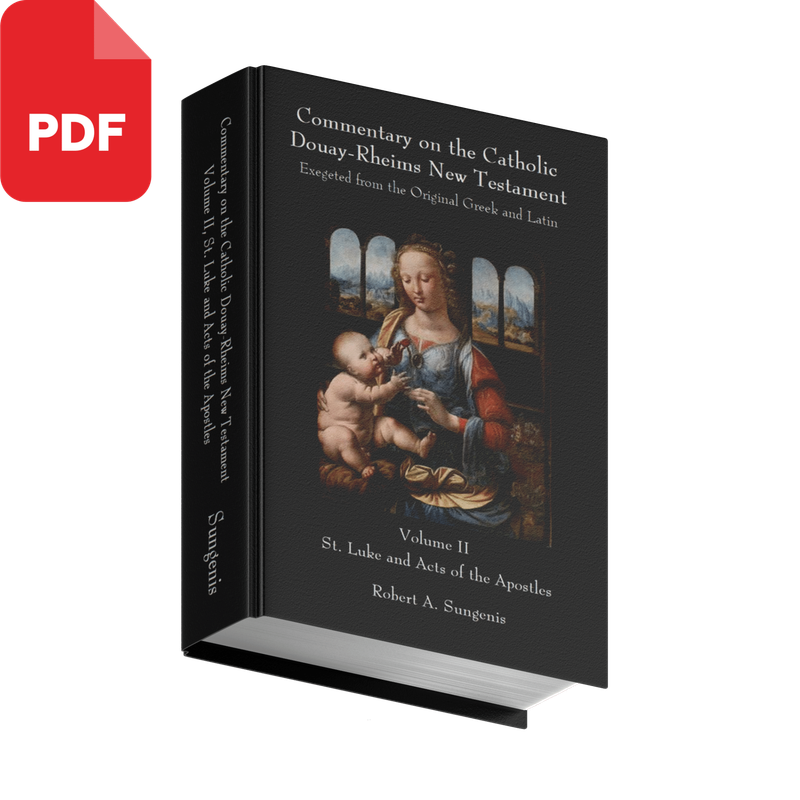 Commentary on the Catholic Douay-Rheims New Testament Exegeted from the Original Greek and Latin - Volume 2 - St. Luke and Acts of the Apostles